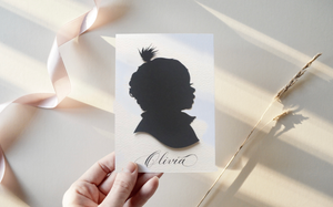 custom hand cut silhouette portrait