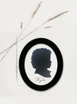 8 by 10 Oval Framed Custom Silhouette Portrait